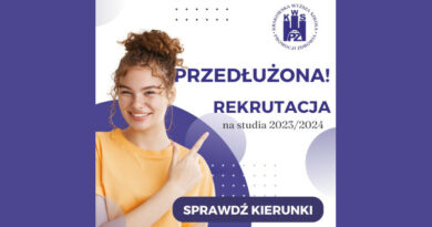 Przedłużona rekrutacja na studia 2023/2024 w KWSPZ