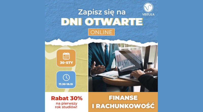 Dzień Otwarty Online kierunku Finanse i rachunkowość – AFiB Vistula w Warszawie