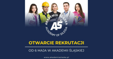 Akademia Śląska – rekrutacja na studia 2024/2025 startuje 6 maja