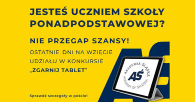 Akademia Śląska – Konkurs! Wygraj tablet i inne nagrody