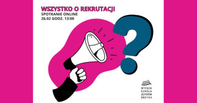 WSJO w Poznaniu – Wszystko o rekrutacji – spotkanie online