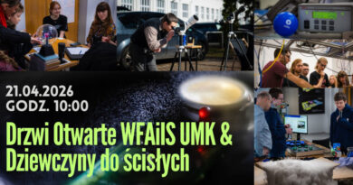 Drzwi Otwarte WFAiIS UMK w Toruniu & Dziewczyny do Ścisłych!