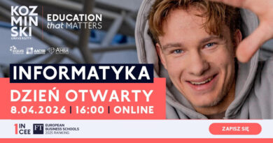 Akademia Leona Koźmińskiego w Warszawie – Dzień Otwarty Online kierunku Informatyka