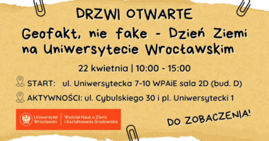 Uniwersytet Wrocławski – Drzwi Otwarte Wydziału Nauk o Ziemi i Kształtowania Środowiska UWr 2026