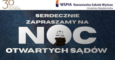 WSPiA Rzeszowska Szkoła Wyższa zaprasza na Noc Otwartych Sądów!