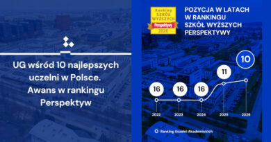 Uniwersytet Gdański wśród 10 najlepszych uczelni w Polsce w Rankingu Perspektywy