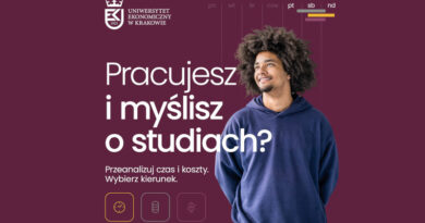 Pracujesz i myślisz o studiach? Uniwersytet Ekonomiczny w Krakowie rekrutuje na studia niestacjonarne!