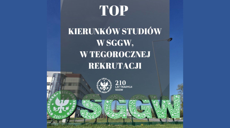 SGGW w Warszawie przedstawia najpopularniejsze kierunki studiów rekrutacji 2026/2027