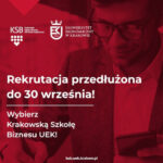 Uniwersytet Ekonomiczny w Krakowie: rekrutacja w KSB UEK przedłużona do 30 września!