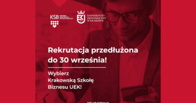 Uniwersytet Ekonomiczny w Krakowie: rekrutacja w KSB UEK przedłużona do 30 września!