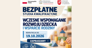 Wczesne wspomaganie rozwoju dziecka i wsparcie rodziny – studia podyplomowe na UJD w Częstochowie